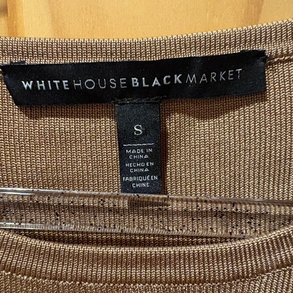 White House Black Market Colorblock Short Sleeve Top side zipper detail size S - Picture 5 of 11